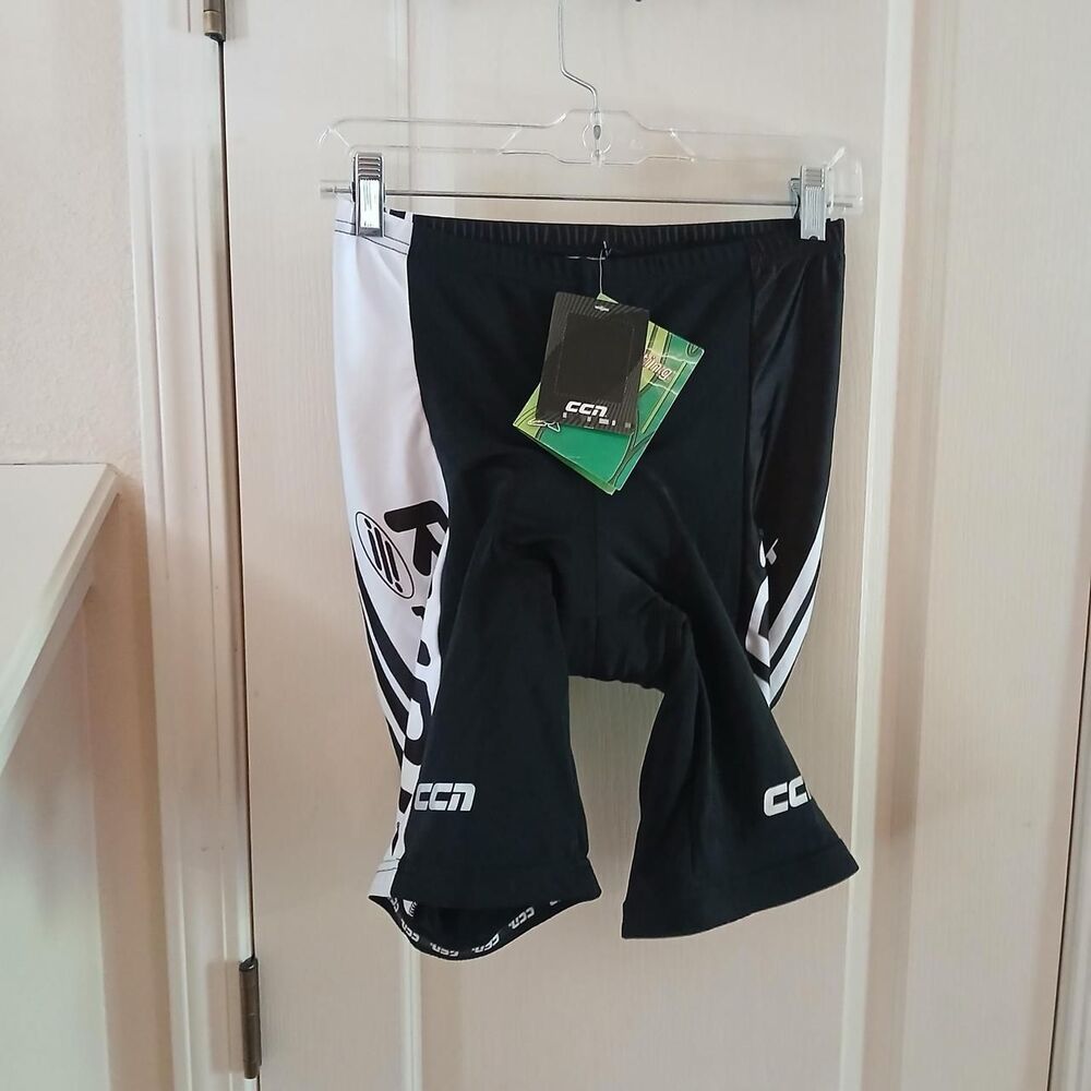 NWT CCN Rudy Project Black Cycling Shorts Crotch Butt Padding XL Bicycle Rider